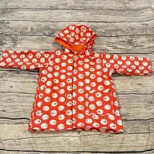 Magnificent Baby Magnetic Unisex Raincoat in Orange and White Size 2T